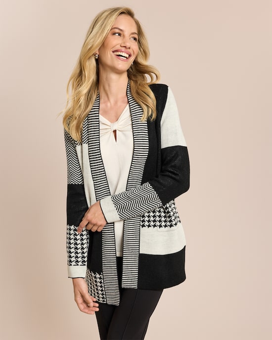 Produktabbildung für Longcardigan aufwendiges Jacquardmuster