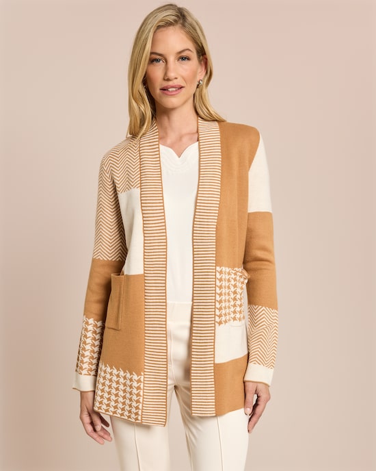 Produktabbildung für Longcardigan aufwendiges Jacquardmuster