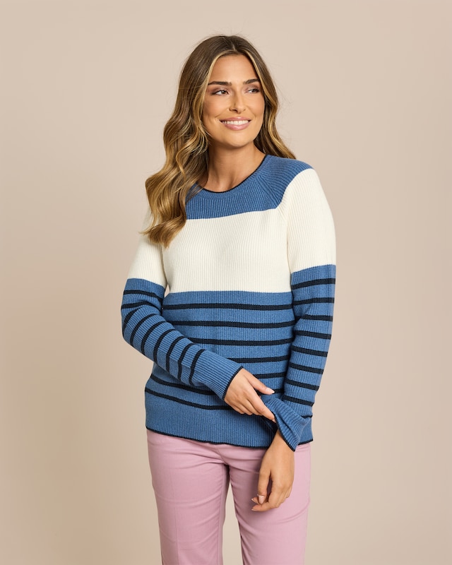 Pullover mit Streifen-Muster
