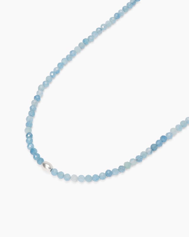 Collier mit Aquamarin & Hämatit (beh.)