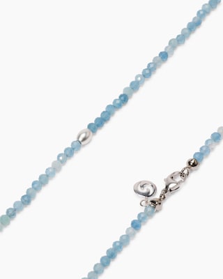 Produktabbildung 2 für Collier mit Aquamarin & Hämatit (beh.)