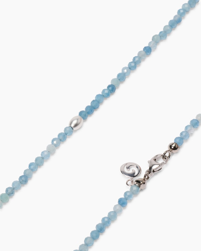 Collier mit Aquamarin & Hämatit (beh.)