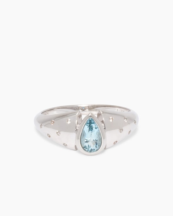 Produktabbildung für Ring mit Aquamarin und Zirkon
