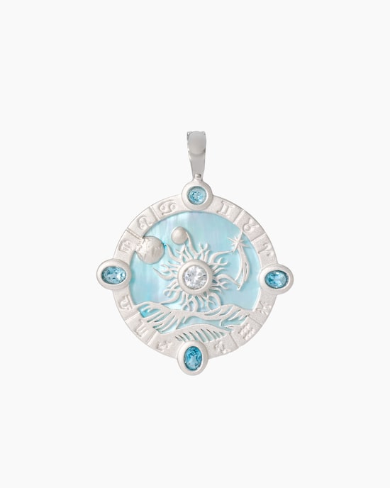 Produktabbildung für Clip-Anhänger mit Topas, Perlmutt & Zirkon