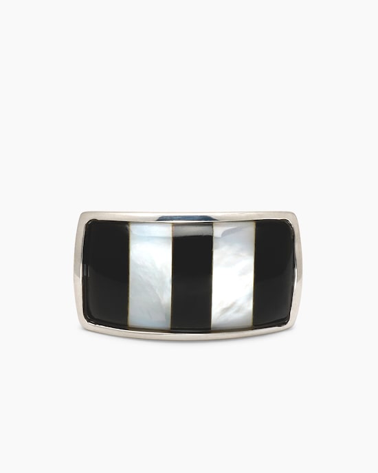 Produktabbildung für Ring "Zebra" mit Perlmutt-Onyx