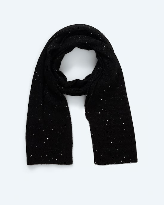 Produktabbildung für Strickschal mit Glitzerpailletten