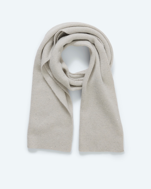 Strickschal mit Glitzerpailletten