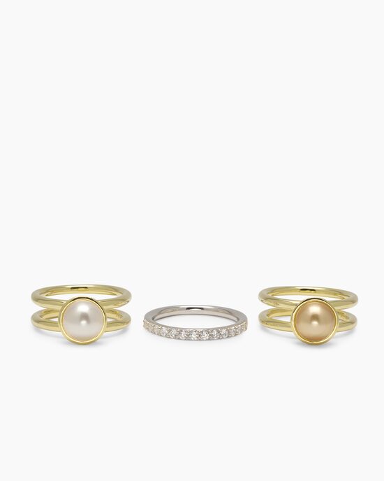 Produktabbildung für Verwandlungsring 3er Set mit MK-Perle 8 mm und Zirkonia