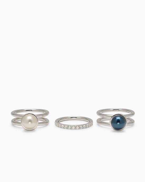 Produktabbildung für Verwandlungsring 3er Set mit MK-Perle 8 mm und Zirkonia