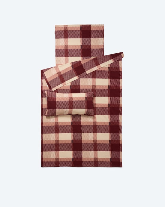 Produktabbildung für Flanell-Twill-Bettwäsche "Karo", 3tlg.