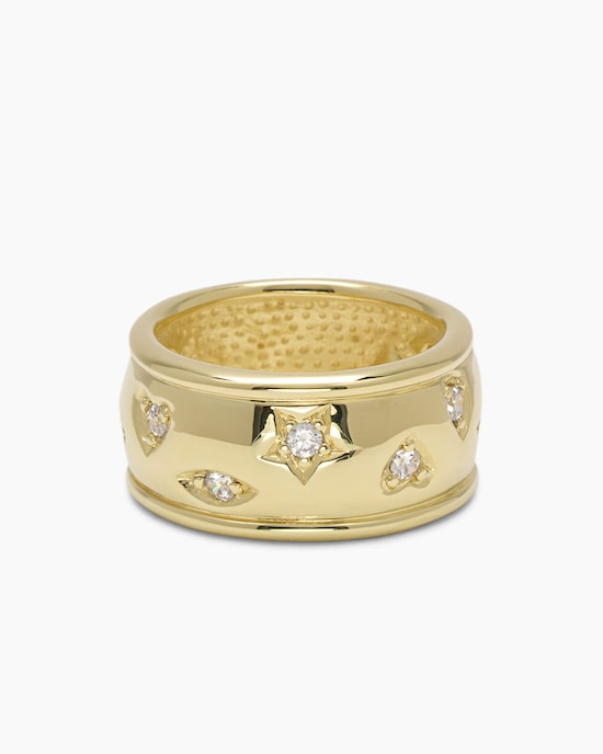 Produktabbildung für Ring "Mond & Sterne" mit Zirkonia