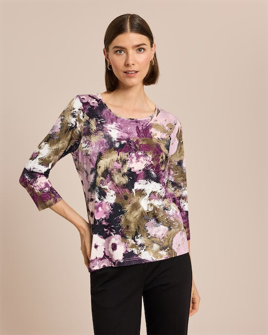 Produktabbildung für Blumen-Print Shirt