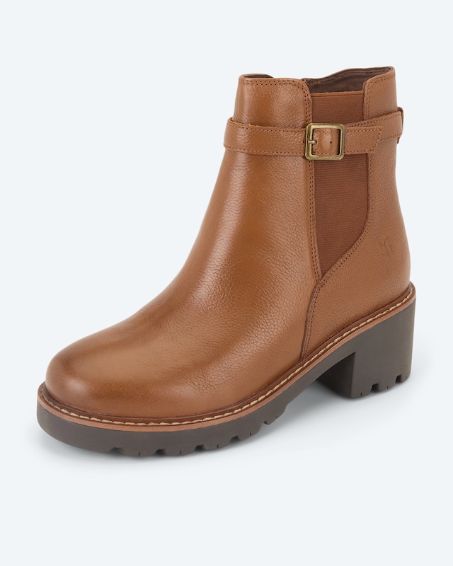 Stiefelette mit Deko und Absatz