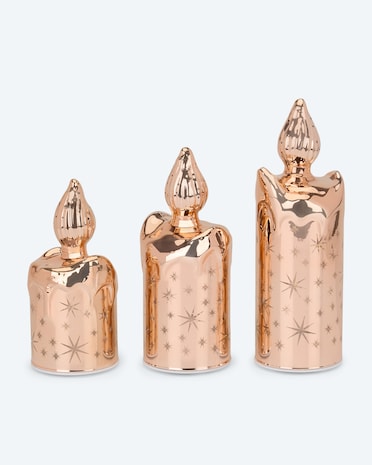 Produktabbildung für LED-Glaskerzen, 3tlg.