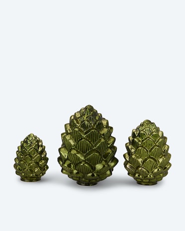 Produktabbildung für 3 LED Glas Tannenzapfen Twinkle