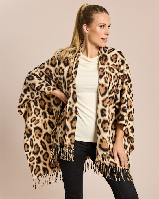 Produktabbildung für Poncho im Jaguardesign