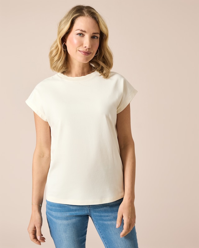Shirt mit Wellenkante