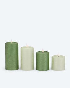 Produktabbildung für LED-Stumpenkerzen mit Touch-Flammen, 4tlg.