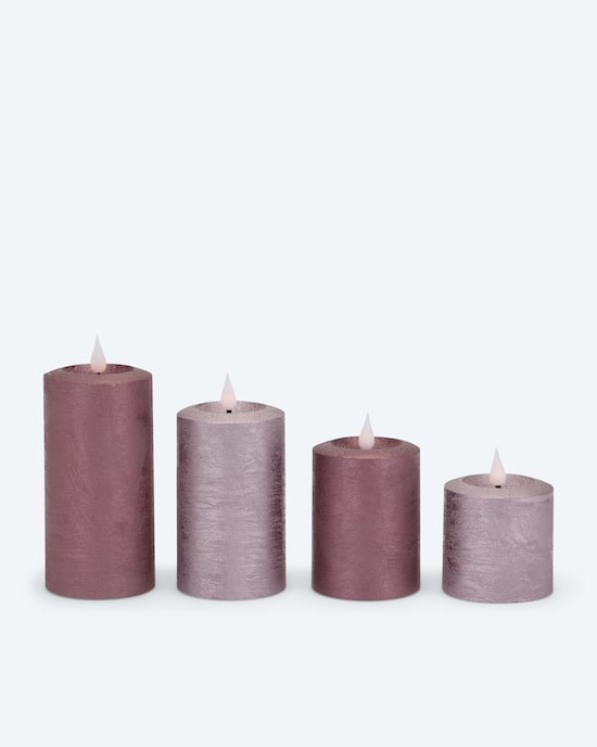 Produktabbildung für LED-Stumpenkerzen mit Touch-Flammen, 4tlg.