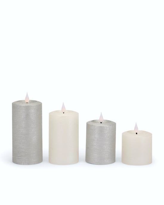 Produktabbildung für LED-Stumpenkerzen mit Touch-Flammen, 4tlg.