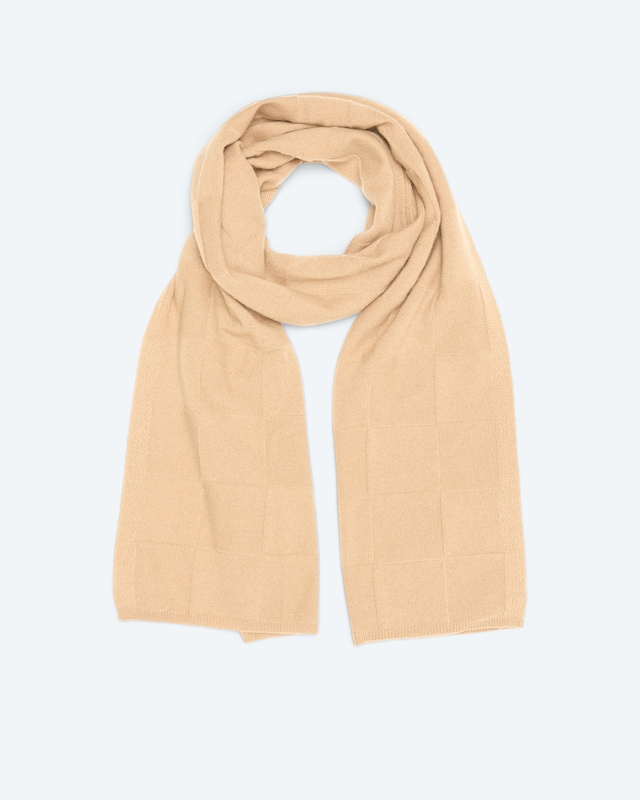 Kaschmir-Strickschal im Karodesign