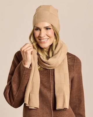 Produktabbildung 3 für Kaschmir-Strickschal im Karodesign