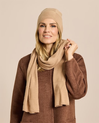 Produktabbildung 2 für Kaschmir-Strickschal im Karodesign