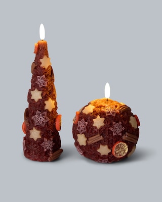 Produktabbildung 2 für LED-Formkerzen im Zimtdesign, 2tlg.