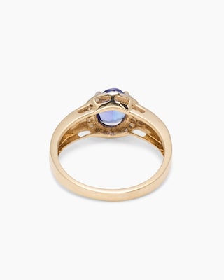 Produktabbildung 3 für Ring mit Tansanit AAAAA Blaues Gold von Afrika & Brillanten