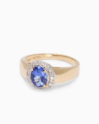 Produktabbildung 2 für Ring mit Tansanit AAAAA Blaues Gold von Afrika & Brillanten
