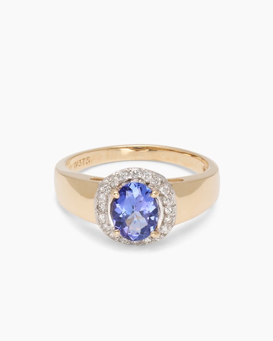 Produktabbildung für Ring mit Tansanit AAAAA Blaues Gold von Afrika & Brillanten