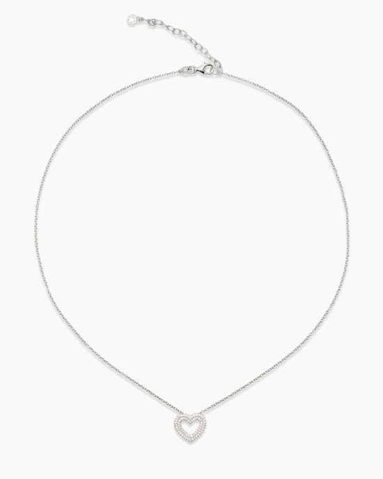 Produktabbildung für Herzanhänger mit Zirkonia und Kette