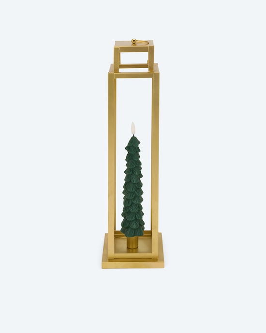 Produktabbildung für Laterne mit LED-Stabkerze "Tannenbaum"