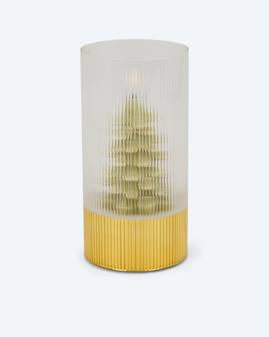 Produktabbildung für LED-Baumkerze in Glas