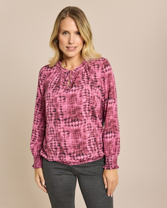 Produktabbildung für Tunika-Bluse mit Hahnentritt-Druck
