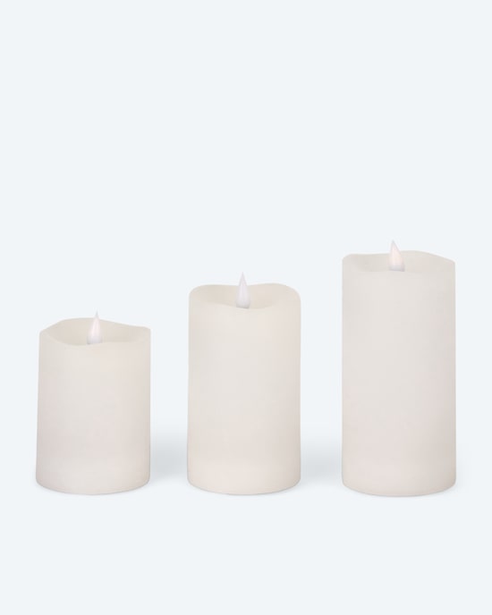 Produktabbildung für Wiederaufladbare LED-Stumpenkerzen, 3tlg.