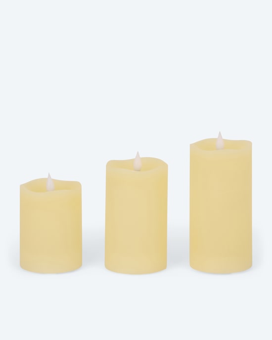 Produktabbildung für Wiederaufladbare LED-Stumpenkerzen, 3tlg.