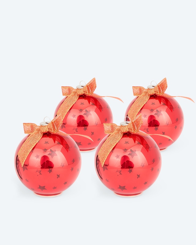 LED-Weihnachtskugeln "Sterne", 4 Stück
