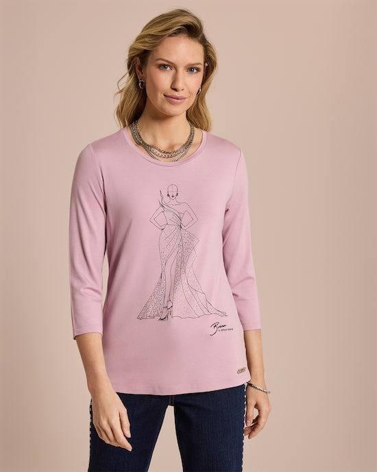 Produktabbildung für Statementshirt Modeskizze