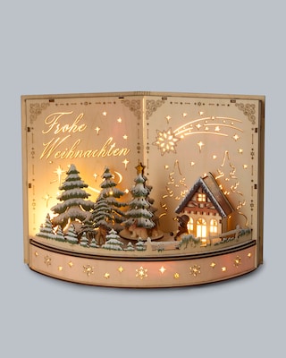 Produktabbildung 5 für LED-Holzdekoration "Weihnachtsbuch"