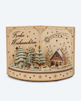 Produktabbildung 4 für LED-Holzdekoration "Weihnachtsbuch"