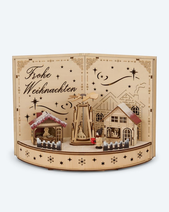 Produktabbildung für LED-Holzdekoration "Weihnachtsbuch"