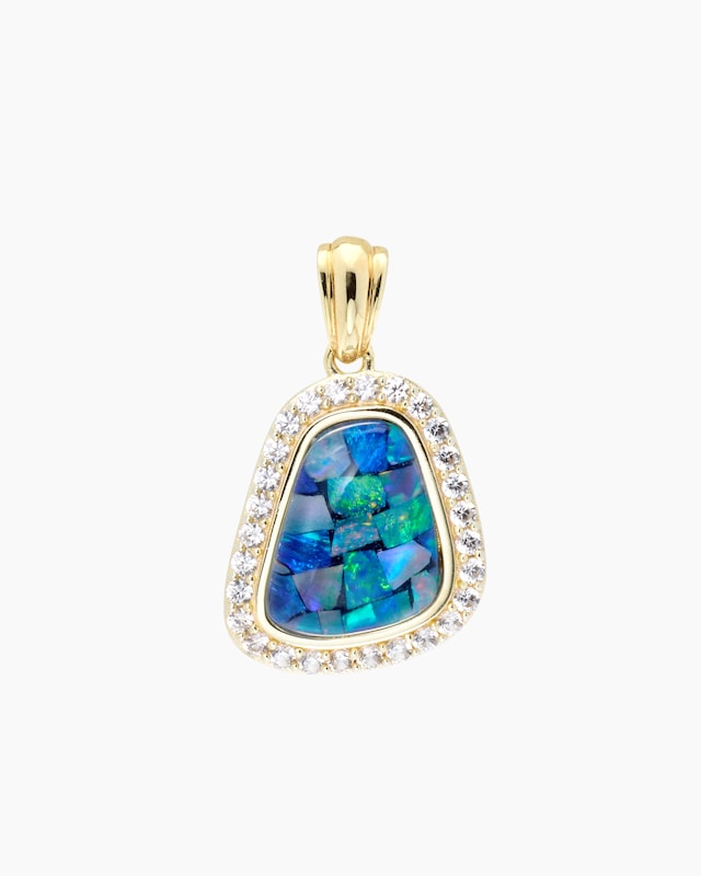 Anhänger mit Mosaikopal-Triplette