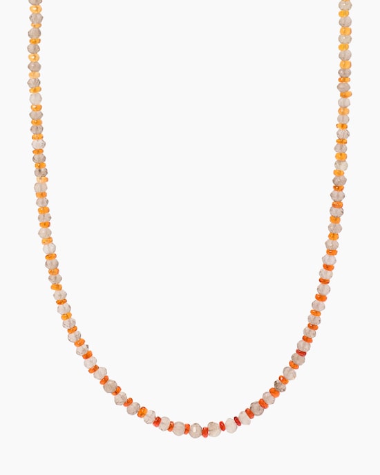 Produktabbildung für Collier mit Feueropal & Rauchquarz