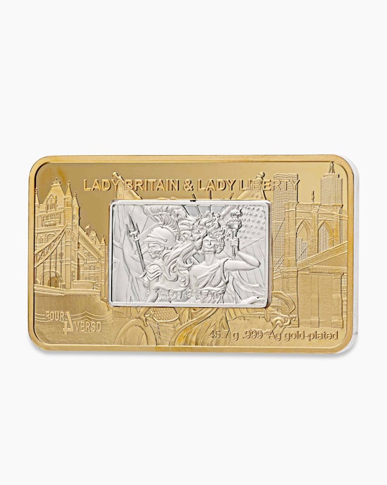 Produktabbildung für Silbermünze Lady Liberty & Lady Britain