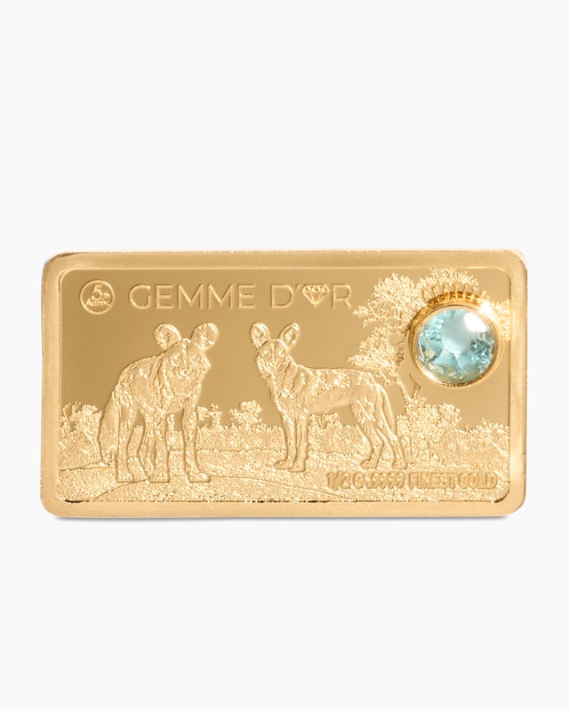 Goldbarren Gemme d'or Apatit paraibafarben