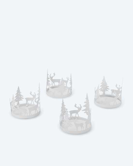 Produktabbildung für Stumpenkerzenhalter "Wald", 4tlg.