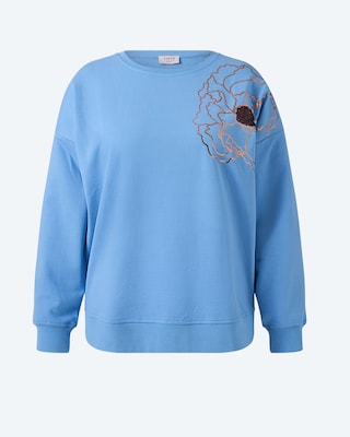 Produktabbildung 1 für Sweatshirt mit Blumenapplikation