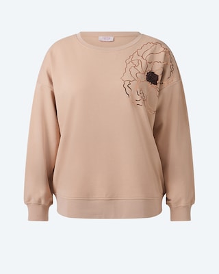 Produktabbildung 2 für Sweatshirt mit Blumenapplikation