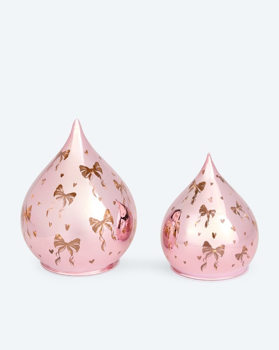 Produktabbildung für 2 LED-Glastropfen im Schleifendesign